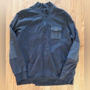 Brooks Brothers Terry Half Zip Sweatshirt Gray XXL